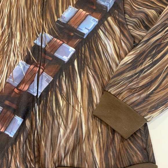 ***SOLD***STAR WARS Chewbacca Full Zippered Hoodie Lightweight Jacket Size Small - Picture 3 of 10